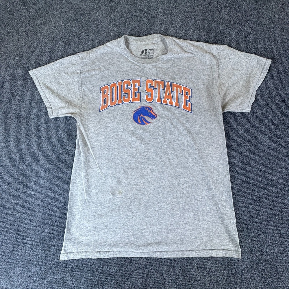 Russell Athletic NCAA Boise State Broncos Football Shirt Mens Medium Gray Sports